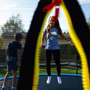 Trampolina ogrodowa Thunder Trampolina ogrodowa Outside z siatką zewnętrzną 10FT 312cm 4