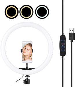 Lampa pierścieniowa Mozos Lampa pierścieniowa LED z uchwytem na telefon - MLM-30RING 2