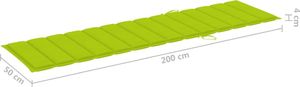 vidaXL Poduszka na leżak, jasnozielona, 200x50x4 cm, tkanina 6