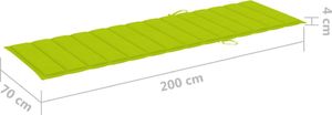 vidaXL Poduszka na leżak, jasnozielona, 200x70x4 cm, tkanina 6