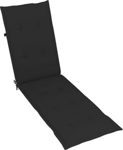 vidaXL Poduszka na leżak, czarna, (75+105)x50x4 cm 1