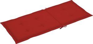 vidaXL Poduszki na krzesła ogrodowe, 6 szt., czerwone, 120x50x4 cm 3