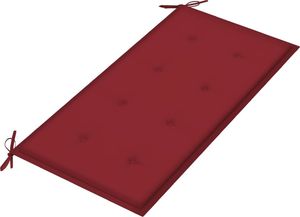 vidaXL Poduszka na ławkę ogrodową, winna czerwień, 100x50x4cm, tkanina 1