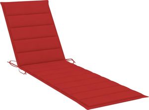 vidaXL Poduszka na leżak, czerwona, 200x50x4 cm, tkanina 1