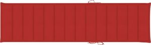 vidaXL Poduszka na leżak, czerwona, 200x50x4 cm, tkanina 3