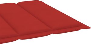 vidaXL Poduszka na leżak, czerwona, 200x50x4 cm, tkanina 4