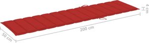 vidaXL Poduszka na leżak, czerwona, 200x50x4 cm, tkanina 6