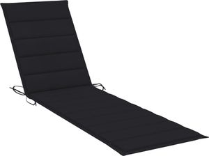 vidaXL Poduszka na leżak, czarna, 200x50x4 cm, tkanina 1