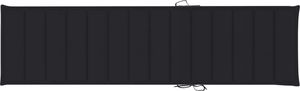 vidaXL Poduszka na leżak, czarna, 200x50x4 cm, tkanina 3