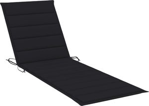 vidaXL Poduszka na leżak, czarna, 200x70x4 cm, tkanina 1