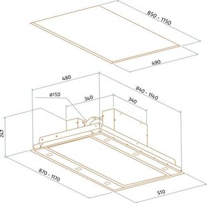 Okap Velge Dovre VBCH 8711.1 X 2