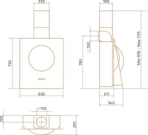 Okap Velge Kyrkja VCCH 6506.1 W 2