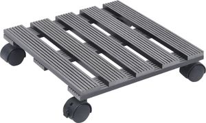 vidaXL Stojaki na kółkach pod donice, 2 szt., szare, 30x30x7,5 cm, WPC 2