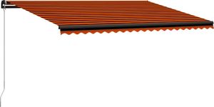 vidaXL Ręcznie zwijana markiza, 500 x 300 cm, pomarańczowo-brązowa 1