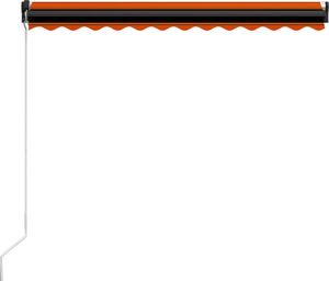 vidaXL Ręcznie zwijana markiza z LED 350x250 cm, pomarańczowo-brązowa 5