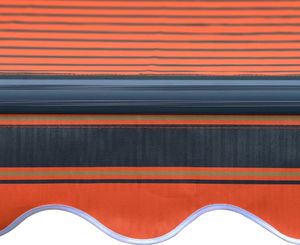 vidaXL Ręcznie zwijana markiza z LED 350x250 cm, pomarańczowo-brązowa 7