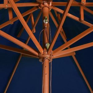 vidaXL Parasol ogrodowy z dwupoziomową czaszą niebieski 270 cm 2