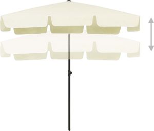 vidaXL Parasol plażowy, piaskowy żółty, 200x125 cm 5