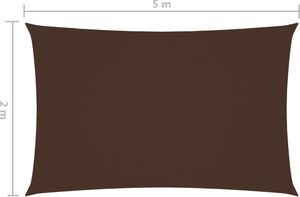 vidaXL Prostokątny żagiel ogrodowy, tkanina Oxford, 2x5 m, brązowy 6