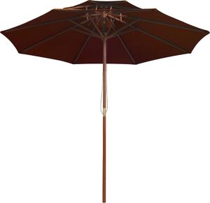 vidaXL Parasol ogrodowy z dwupoziomową czaszą terakota 270 cm 3