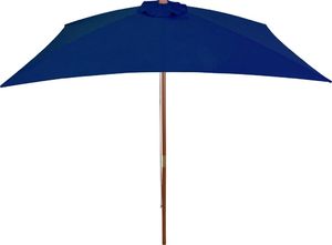 vidaXL Parasol ogrodowy na drewnianym słupku, niebieski, 200x300 cm 4