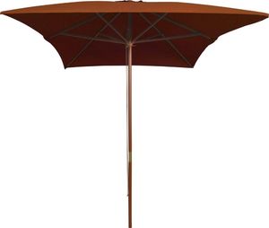 vidaXL Parasol ogrodowy na drewnianym słupku, terakota, 200x300 cm 3