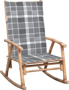 vidaXL Fotel bujany z poduszką, bambusowy 1
