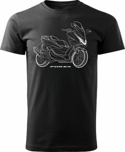 Topslang Koszulka ze skuterem na skuter Honda Forza męska czarna REGULAR M 1