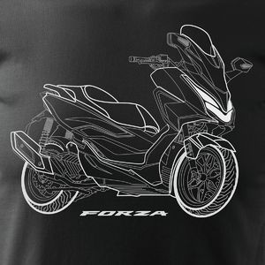 Topslang Koszulka ze skuterem na skuter Honda Forza męska czarna REGULAR M 2