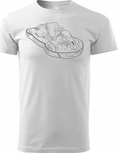 Topslang Koszulka z gokartem na gokarta gokart gokarty męska biała REGULAR XL 1