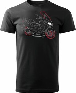 Topslang Koszulka ze skuterem na skuter Suzuki Burgman męska czarna REGULAR XL 1