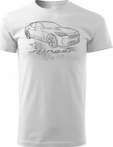 Topslang Koszulka z samochodem Kia Stinger męska biała REGULAR XL 1