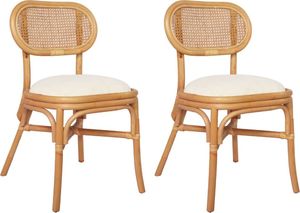 vidaXL Krzesła stołowe, 2 szt., lniane 1