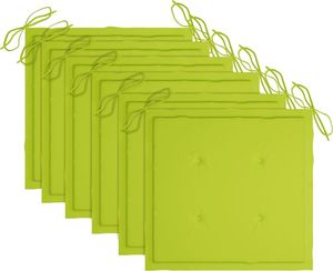 vidaXL Składane krzesła ogrodowe, 6 szt., poduszki, drewno akacjowe 3