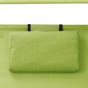 vidaXL Podwójny leżak z baldachimem tkanina textilene zielony 5