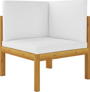 vidaXL Ogrodowe siedzisko narożne z poduszkami lite drewno akacjowe 1