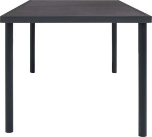 vidaXL Stół jadalniany do ogrodu, 190x90x74 cm, antracyt, stal 3