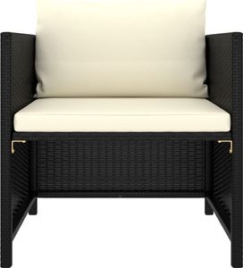 vidaXL 7-cz. zestaw wypoczynkowy do ogrodu, poduszki, rattan PE czarny 11