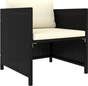 vidaXL 7-cz. zestaw wypoczynkowy do ogrodu, poduszki, rattan PE czarny 10