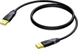 Kabel USB Procab USB-A - USB-A 3 m Czarny (CLD600/3) 1