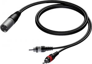 Kabel Procab XLR - RCA (Cinch) x2 1.5m czarny (CAB703/1.5) 1
