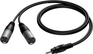 Kabel Procab Jack 3.5mm - XLR x2 1.5m czarny (CAB712/1.5) 1