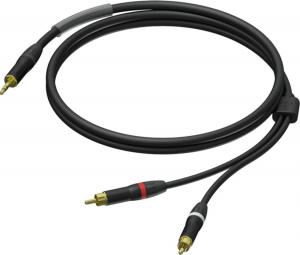 Kabel Procab Jack 3.5mm - RCA (Cinch) x2 1.5m czarny (PRA711/1.5) 1