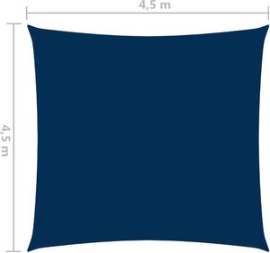 vidaXL Kwadratowy żagiel ogrodowy, tkanina Oxford, 4,5x4,5m, niebieski 6