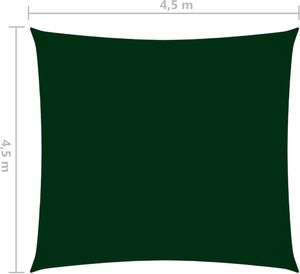 vidaXL Kwadratowy żagiel ogrodowy, tkanina Oxford, 4,5x4,5 m, zielony 6