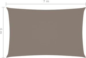 vidaXL Prostokątny żagiel ogrodowy, tkanina Oxford, 4x7 m, taupe 6