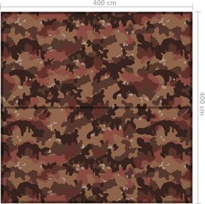 vidaXL Płachta biwakowa, 4x4 m, moro 7