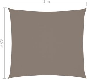 vidaXL Prostokątny żagiel ogrodowy, tkanina Oxford, 2,5x3 m, taupe 6