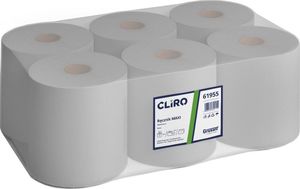 Cliro Cliro Maxi - Ręcznik papierowy w roli maxi, makulatura, 6 rolek, 150 m - Szary 1
