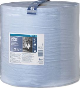 Tork Tork - Czyściwo papierowe w dużej roli do trudnych zabrudzeń, 3-warstwowe, ekstra chłonne, premium - Niebieski 2